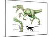 Dinosaur-Encyclopaedia Britannica-Mounted Poster