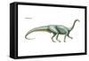 Dinosaur-Encyclopaedia Britannica-Framed Stretched Canvas