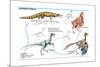 Dinosaur-Encyclopaedia Britannica-Mounted Poster