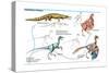 Dinosaur-Encyclopaedia Britannica-Stretched Canvas