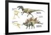 Dinosaur-Encyclopaedia Britannica-Framed Poster
