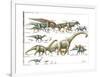 Dinosaur-Encyclopaedia Britannica-Framed Art Print