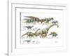 Dinosaur-Encyclopaedia Britannica-Framed Art Print