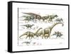 Dinosaur-Encyclopaedia Britannica-Framed Stretched Canvas