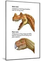 Dinosaur-Encyclopaedia Britannica-Mounted Poster