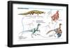 Dinosaur-Encyclopaedia Britannica-Framed Poster