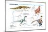 Dinosaur-Encyclopaedia Britannica-Mounted Poster