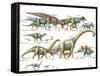 Dinosaur-Encyclopaedia Britannica-Framed Stretched Canvas