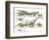 Dinosaur-Encyclopaedia Britannica-Framed Art Print