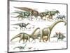 Dinosaur-Encyclopaedia Britannica-Mounted Art Print