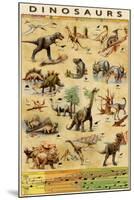 Dinosaurs by Species-null-Mounted Poster