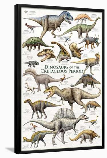 Dinosaurs - Cretaceous Period-null-Framed Poster