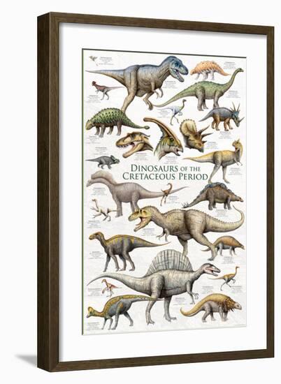 Dinosaurs, Cretaceous Period-null-Framed Premium Giclee Print