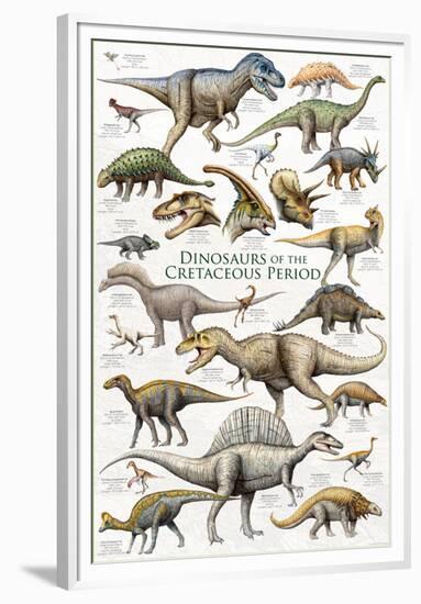 Dinosaurs, Cretaceous Period-null-Framed Premium Giclee Print