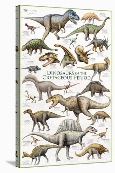 Dinosaurs, Cretaceous Period-null-Stretched Canvas