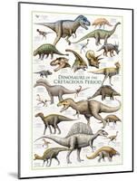 Dinosaurs, Cretaceous Period-null-Mounted Art Print