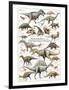 Dinosaurs, Cretaceous Period-null-Framed Art Print