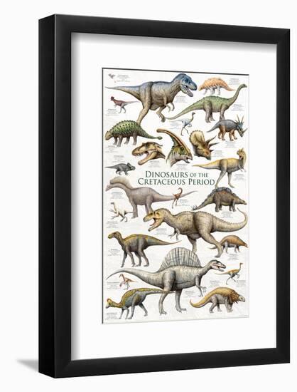 Dinosaurs, Cretaceous Period-null-Framed Art Print