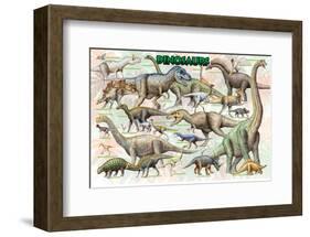 Dinosaurs for Kids-null-Framed Art Print