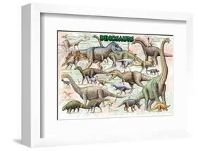 Dinosaurs for Kids-null-Framed Art Print