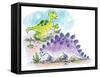 Dinosaurs - Humpty Dumpty-Amy Wummer-Framed Stretched Canvas