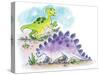 Dinosaurs - Humpty Dumpty-Amy Wummer-Stretched Canvas
