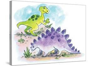 Dinosaurs - Humpty Dumpty-Amy Wummer-Stretched Canvas