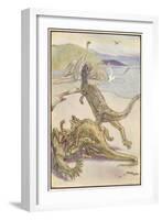 Dinosaurs Hunting-Alice B Woodward-Framed Art Print