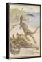 Dinosaurs Hunting-Alice B Woodward-Framed Stretched Canvas