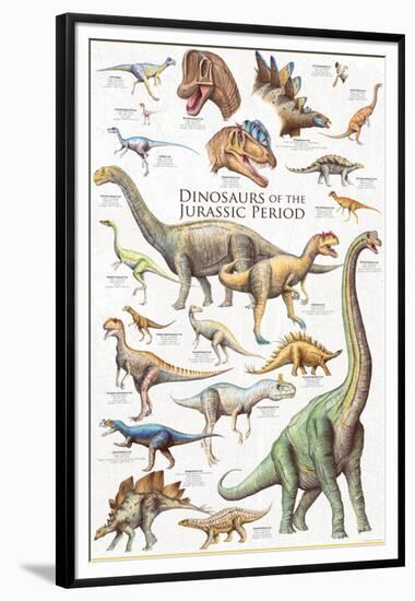 Dinosaurs, Jurassic Period-null-Framed Premium Giclee Print