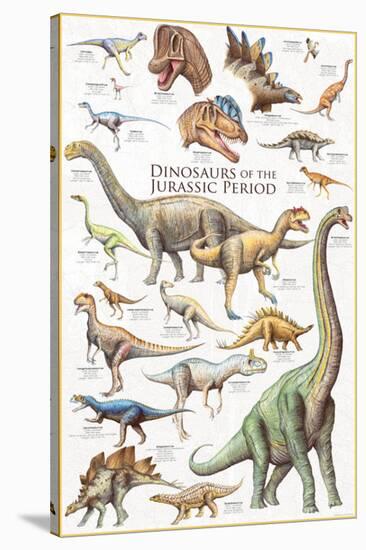 Dinosaurs, Jurassic Period-null-Stretched Canvas