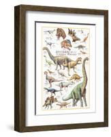 Dinosaurs, Jurassic Period-null-Framed Art Print