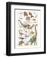 Dinosaurs, Jurassic Period-null-Framed Art Print