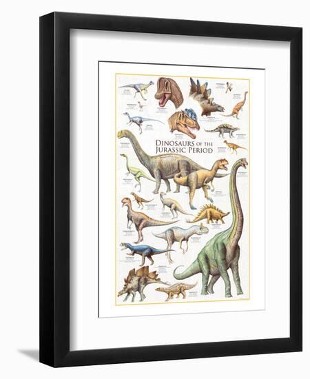 Dinosaurs, Jurassic Period-null-Framed Art Print