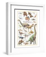 Dinosaurs, Jurassic Period-null-Framed Art Print