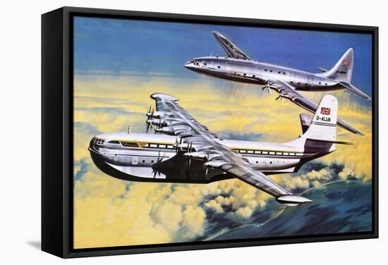 Dinosaurs of the Air-Wilf Hardy-Framed Stretched Canvas