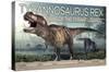 Dinosaurs - T-Rex-Trends International-Stretched Canvas