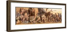 Dinosaurs-Haruko Takino-Framed Art Print