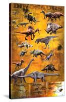 Dinosaurs-null-Stretched Canvas