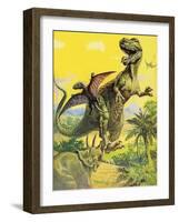 Dinosaurs-English School-Framed Giclee Print