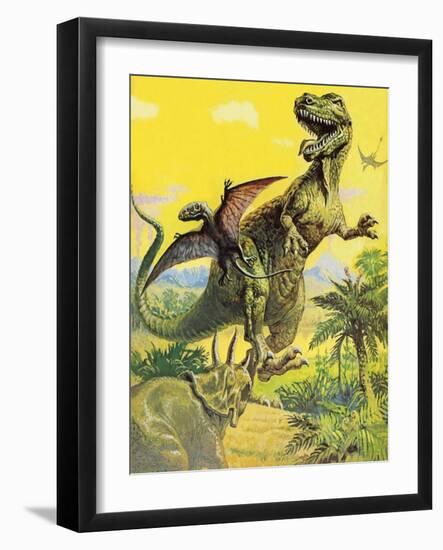 Dinosaurs-English School-Framed Giclee Print