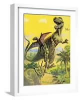 Dinosaurs-English School-Framed Giclee Print