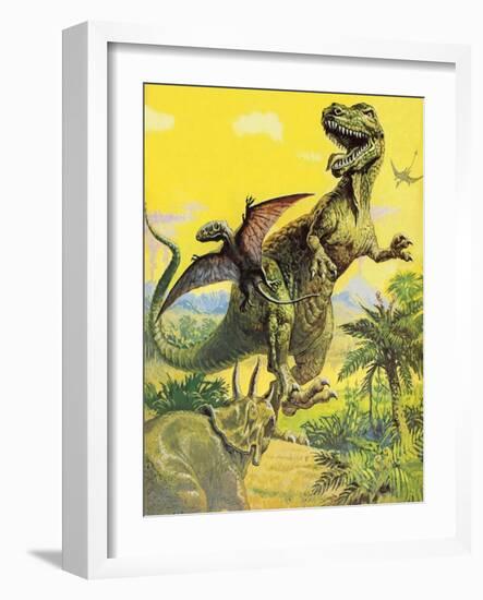 Dinosaurs-English School-Framed Giclee Print