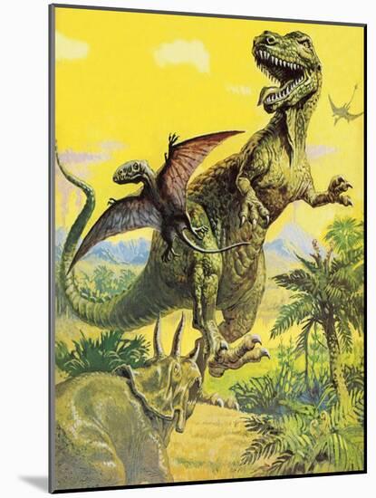 Dinosaurs-English School-Mounted Giclee Print