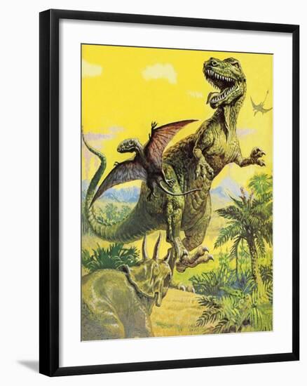 Dinosaurs-English School-Framed Giclee Print