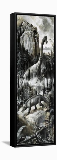 Dinosaurs-Payne-Framed Stretched Canvas