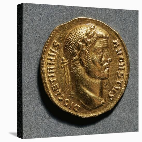 Diocletian Aureus Bearing Image of Emperor, Roman Coins, 3rd-4th Century AD-null-Stretched Canvas