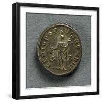 Diocletian Bronze Follis Depicting Genius of Roman People, 293-305 AD, Verso, Roman Coins-null-Framed Giclee Print