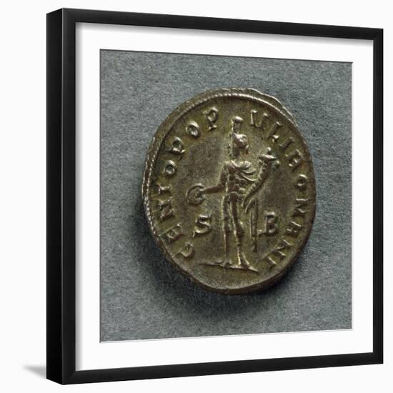 Diocletian Bronze Follis Depicting Genius of Roman People, 293-305 AD, Verso, Roman Coins-null-Framed Giclee Print