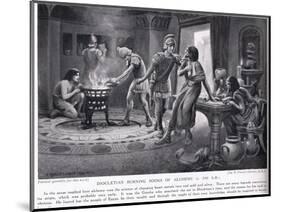 Diocletian Burning Books of Alchemy 290 AD-Norman Prescott Davies-Mounted Giclee Print